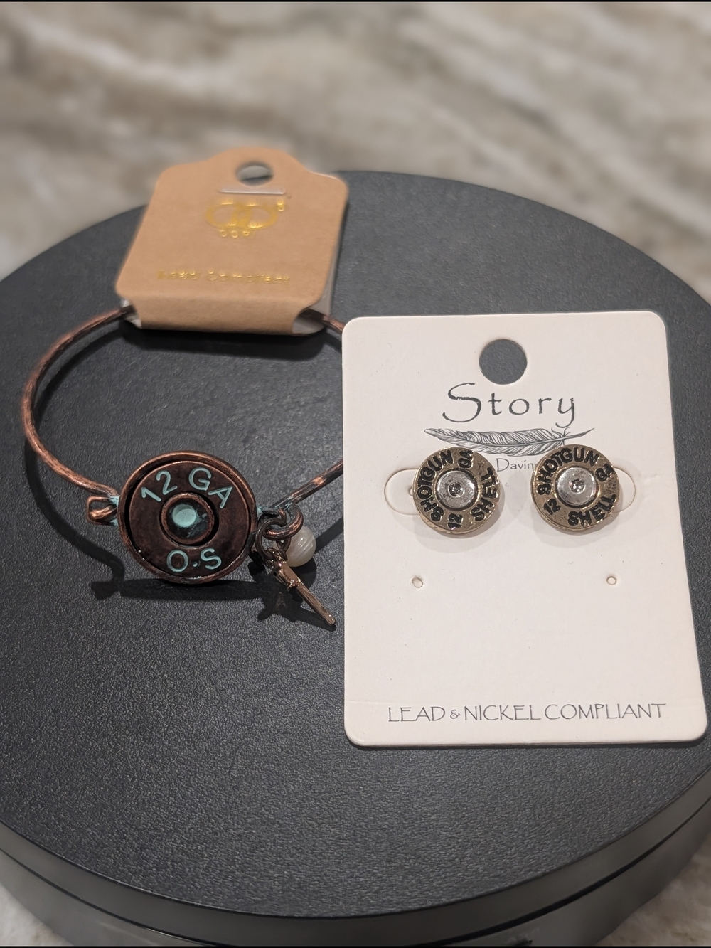 Shotgun Earrings And Bracelet Set